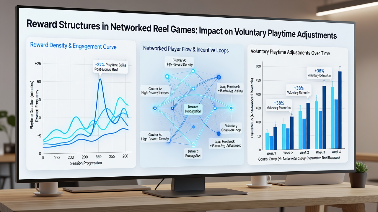 Data visualization of playtime adjustments linked to networked reward triggers