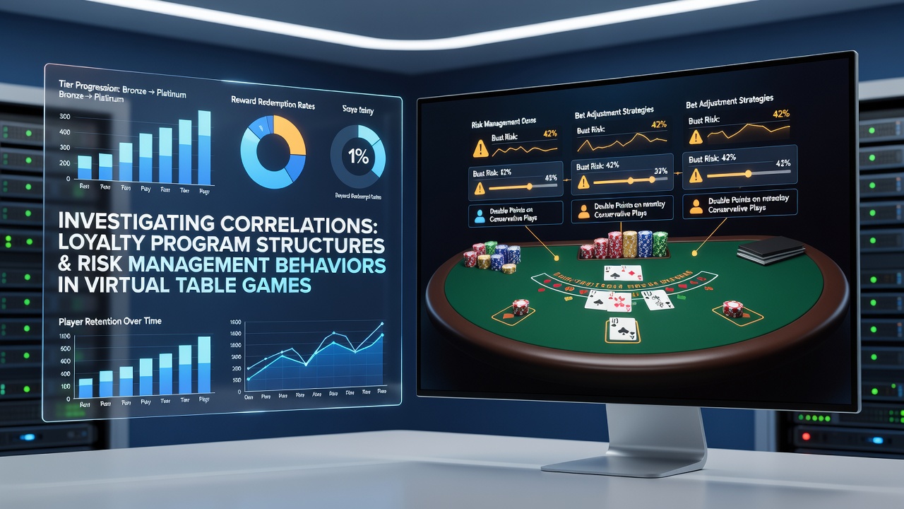 Virtual table game interface showing loyalty points accumulation during blackjack session