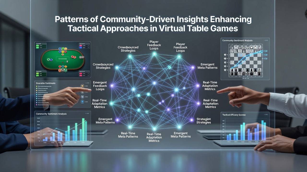 Analytics dashboard displaying shared community data on virtual blackjack and poker tactics