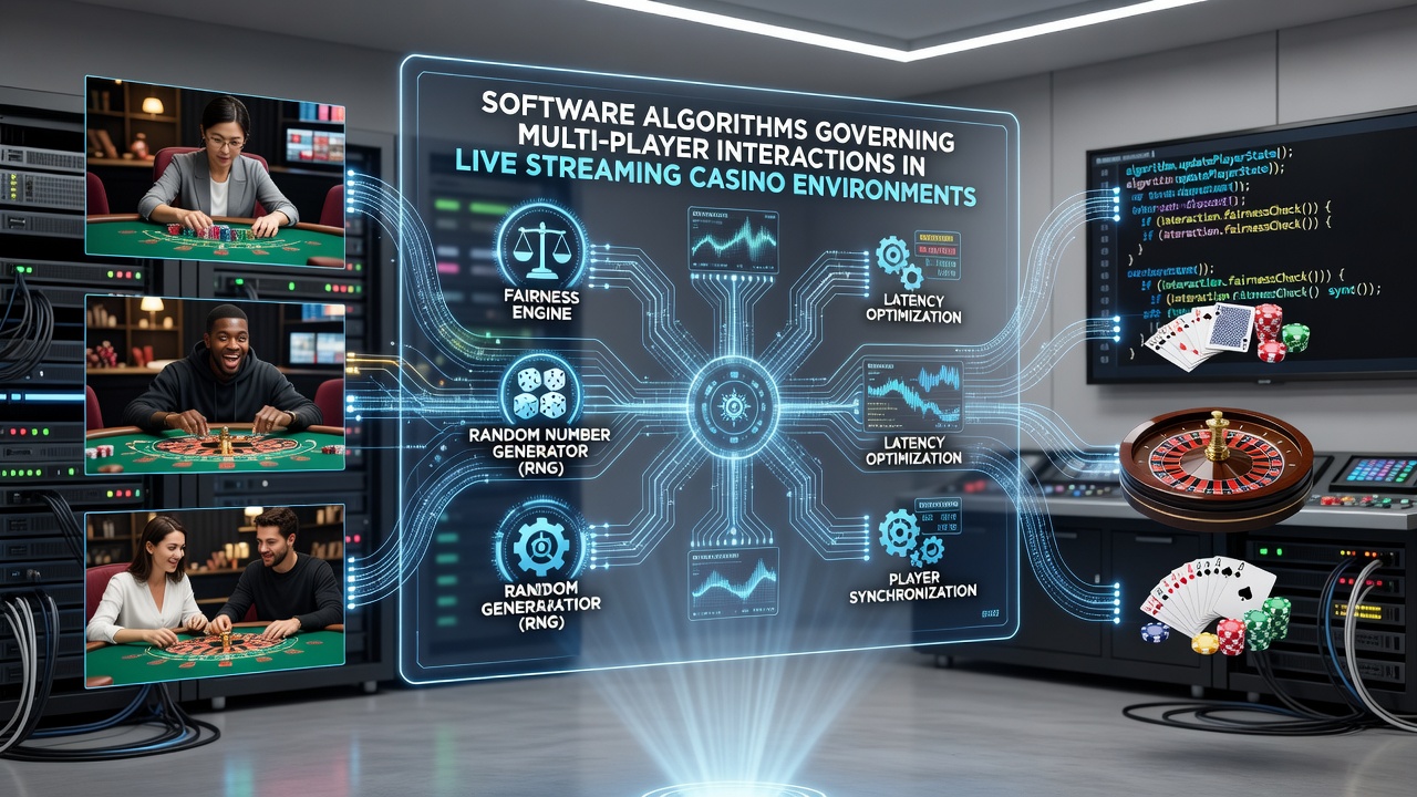 Close-up of algorithmic dashboard monitoring multi-player interactions with latency graphs and player position overlays