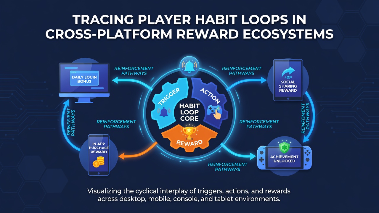 Visualization of player progression data across synchronized reward platforms