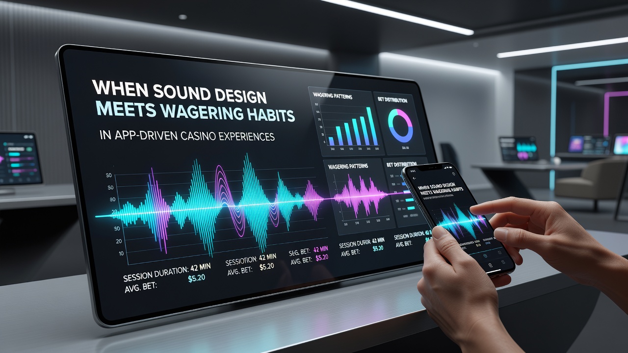 Close-up of app interface highlighting audio feedback during a live betting sequence